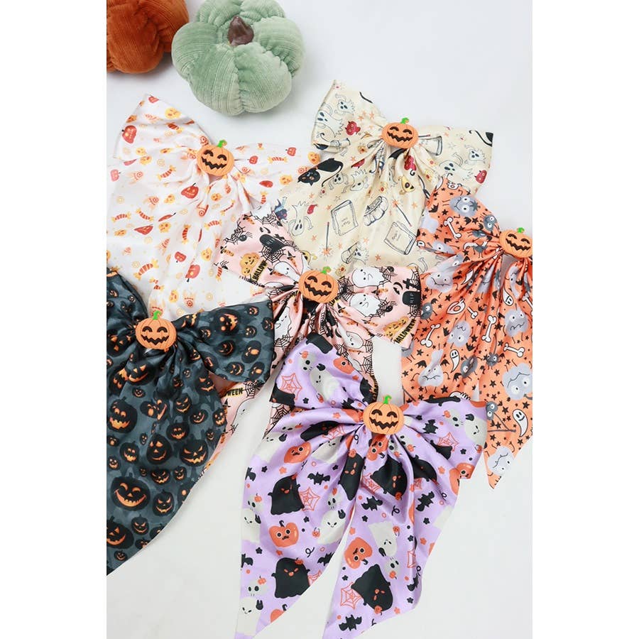 Halloween Satin Hair Bow