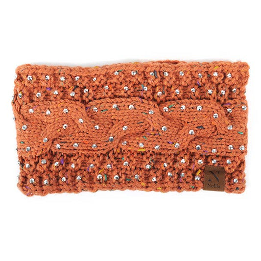 Rhinestone Knit Ear Warmer