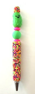 Neon Pickle Beaded Pen