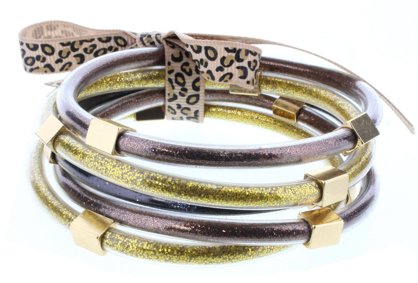 Bronze, Black, Maroon Glitter Bangles set