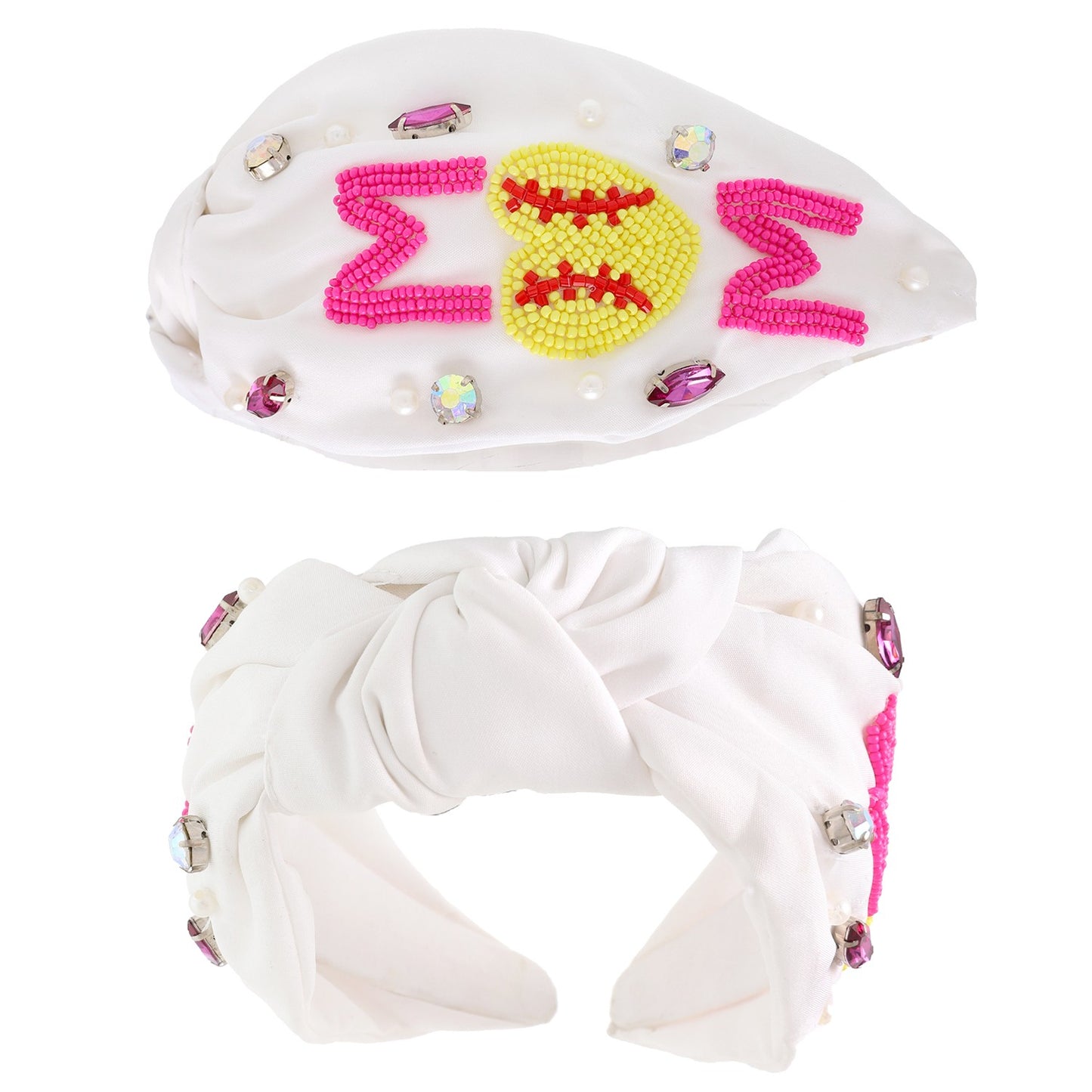 Sports Mom Beaded Knot Headband