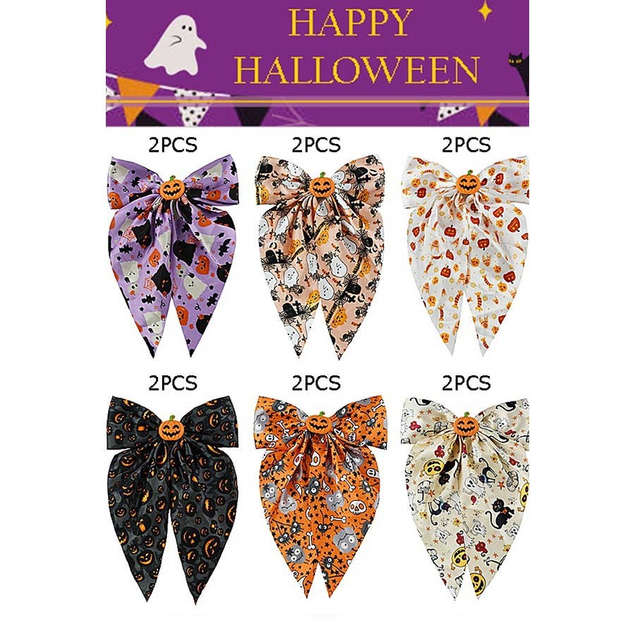 Halloween Satin Hair Bow