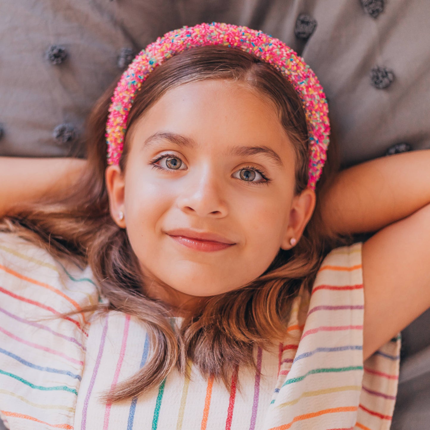 Hot Pink Padded Sprinkles Headband