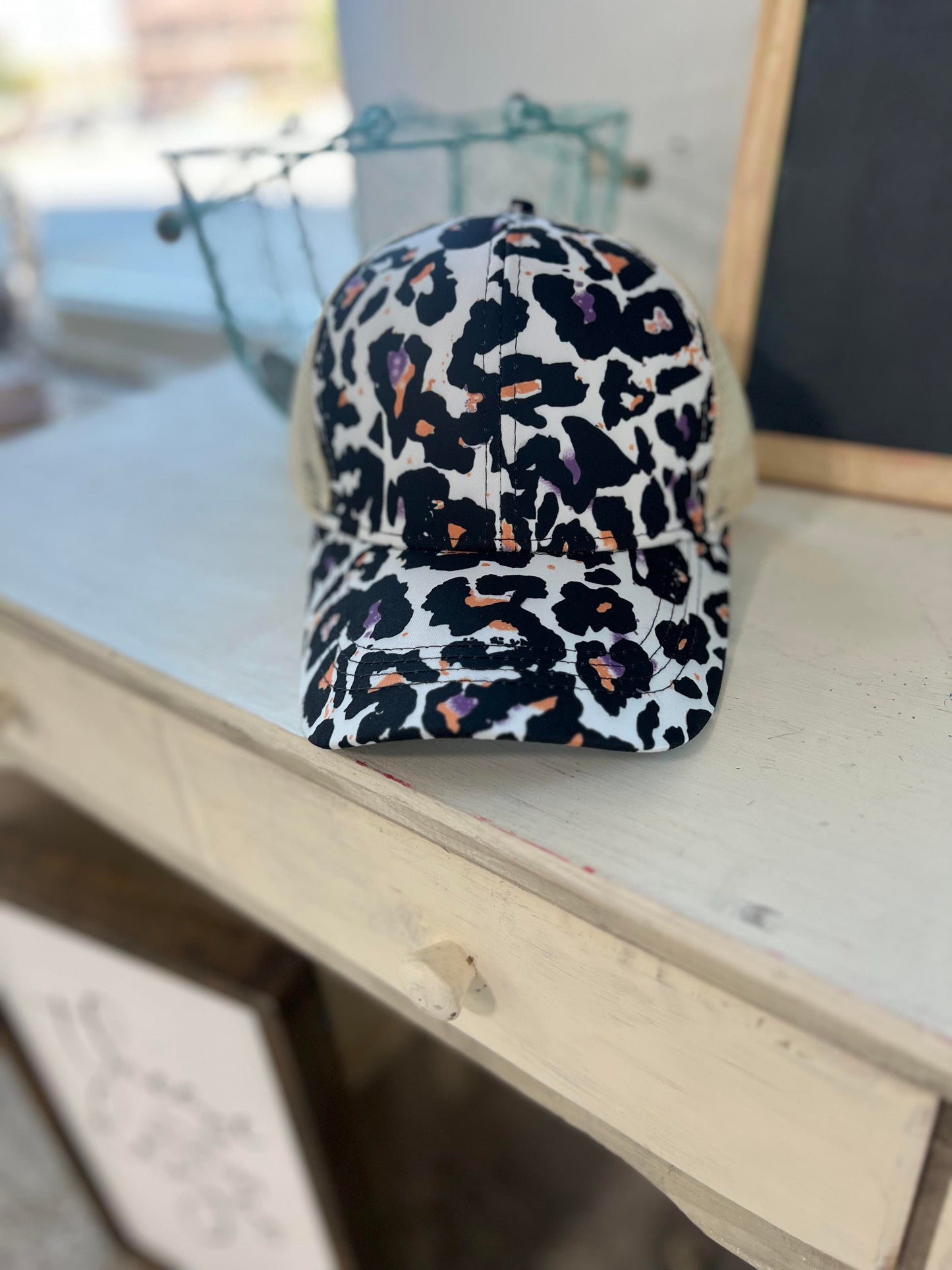 Ponytail Criss Cross Back Baseball Trucker Hat Cap