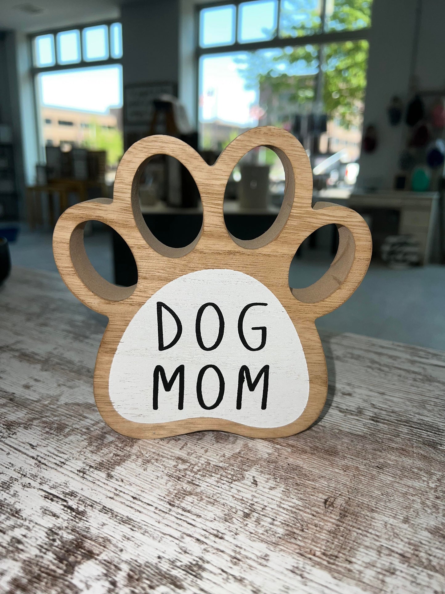 Dog Paw Table Top Paw Sign