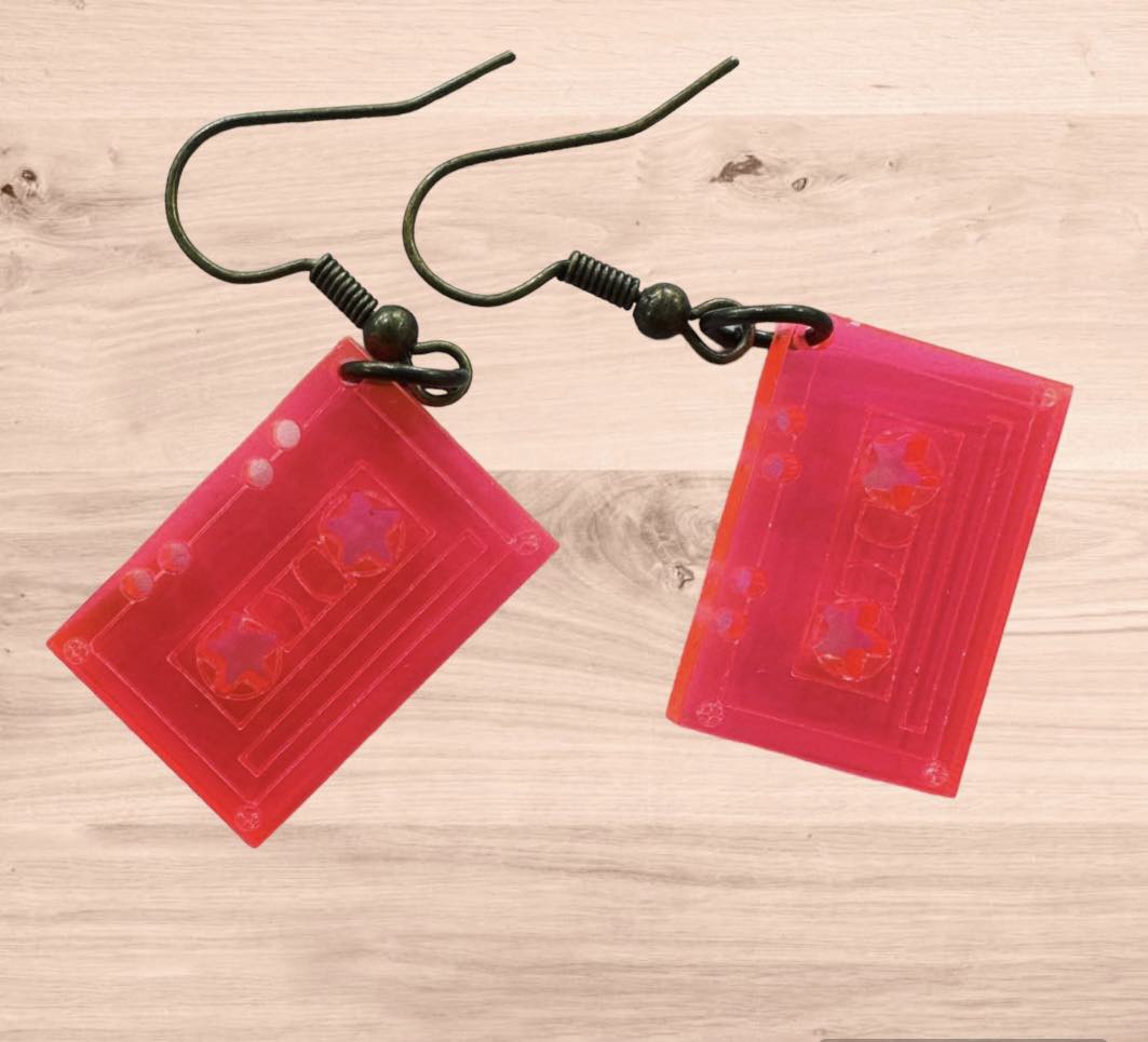 Neon Cassette Earrings