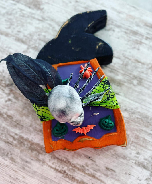 Witch Dough Bowl Candle Pumpkin Chai