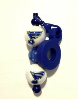 Hockey Fan Straw Charm