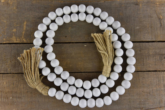White Beaded Garland