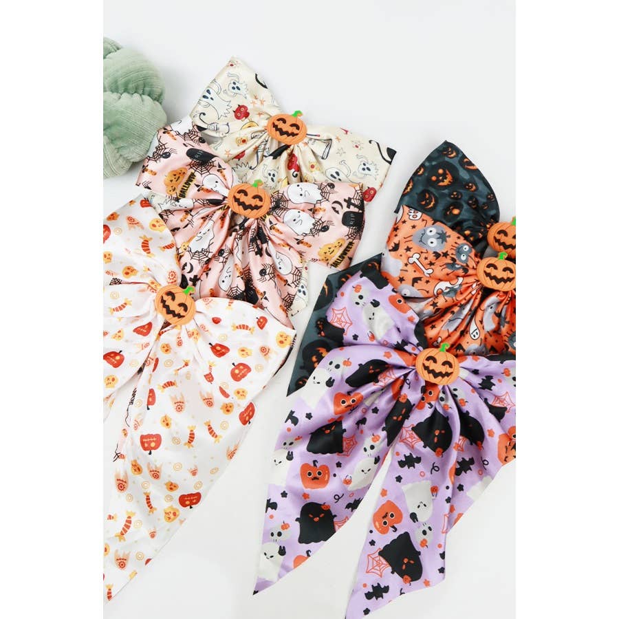 Halloween Satin Hair Bow