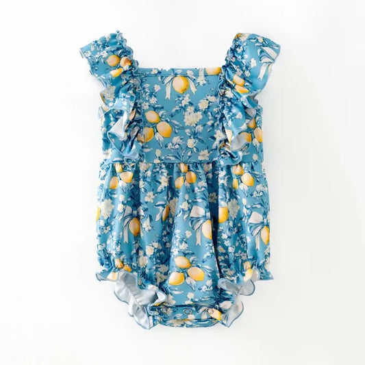Lemon Blossom Ruffle Infant Romper