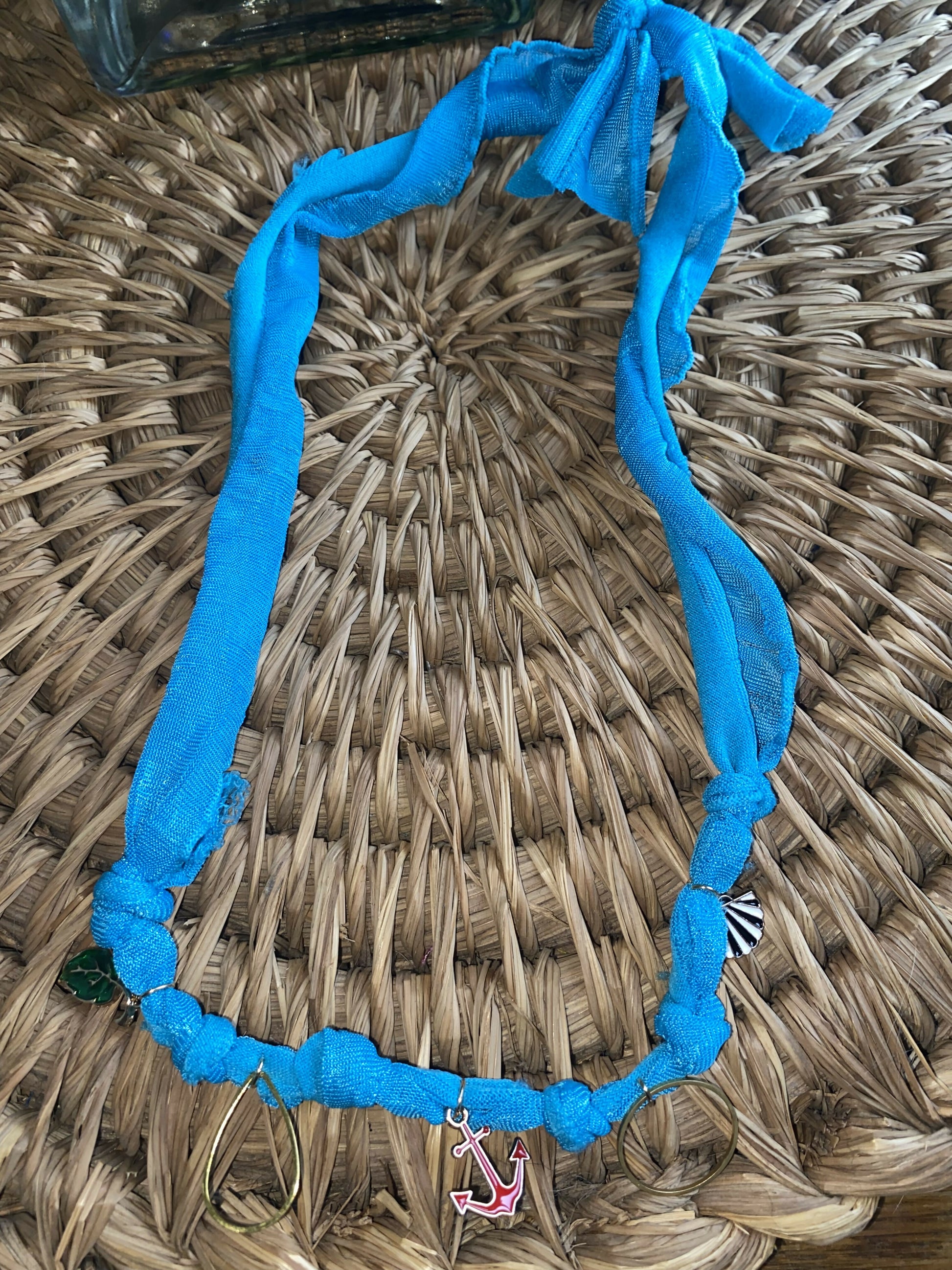 No Beachy Blues charm necklace