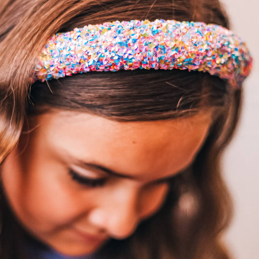 Hot Pink Chunky Sequin Headband