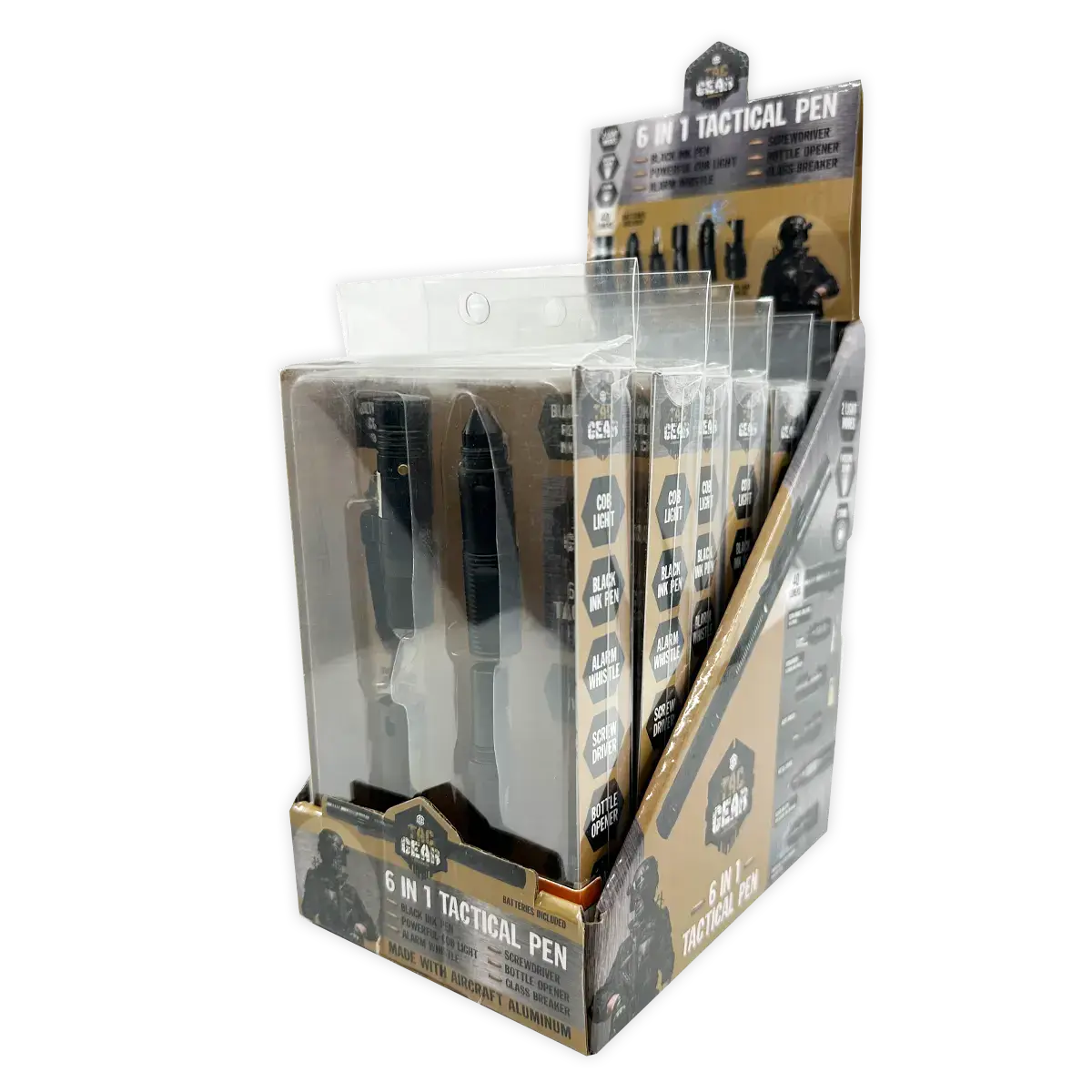 Tac Gear 6-In-1 Tactical Multi-Tool LED Pen