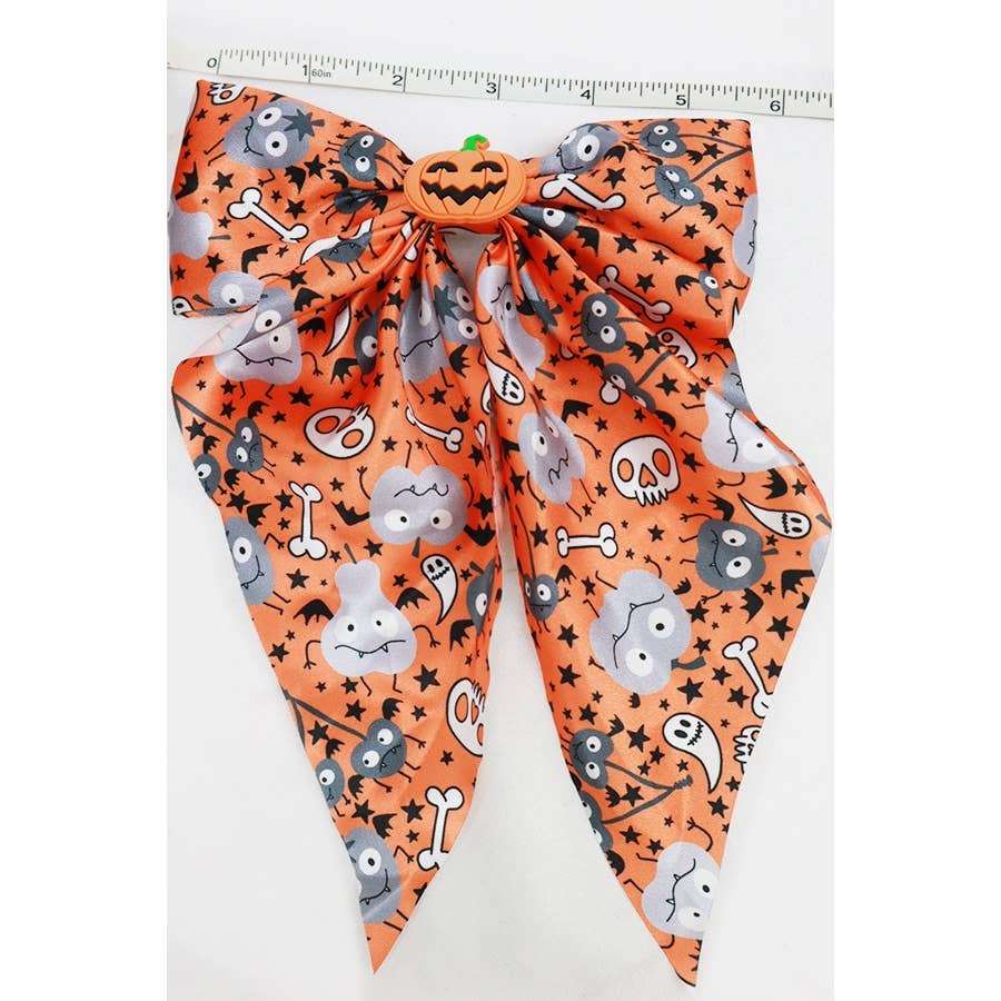 Halloween Satin Hair Bow