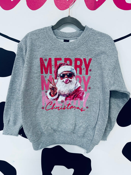 Pink Santa Kids crewneck