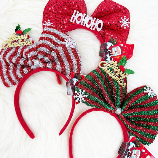 Jumbo Christmas Bow Headband