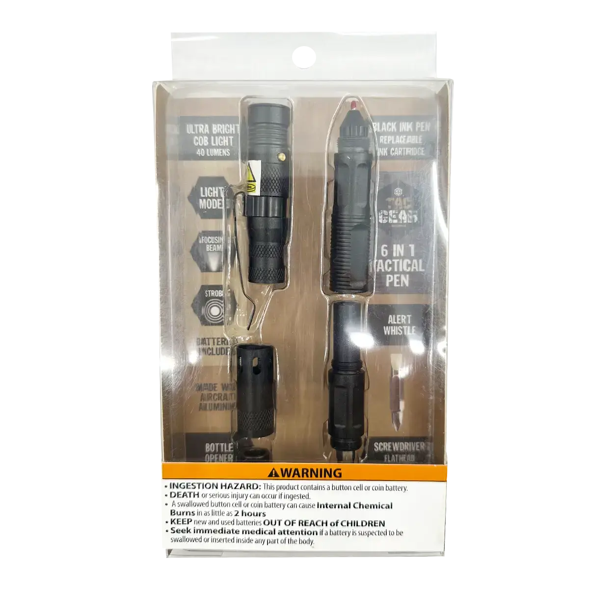 Tac Gear 6-In-1 Tactical Multi-Tool LED Pen