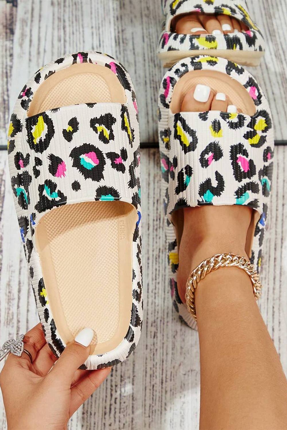 Leopard Soft Thick Sole Sandals