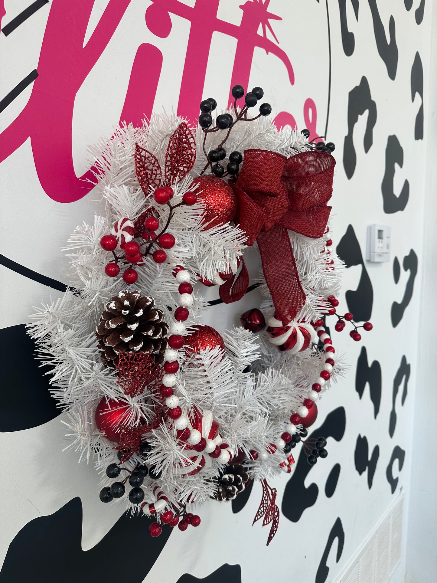 Peppermint berry wreath
