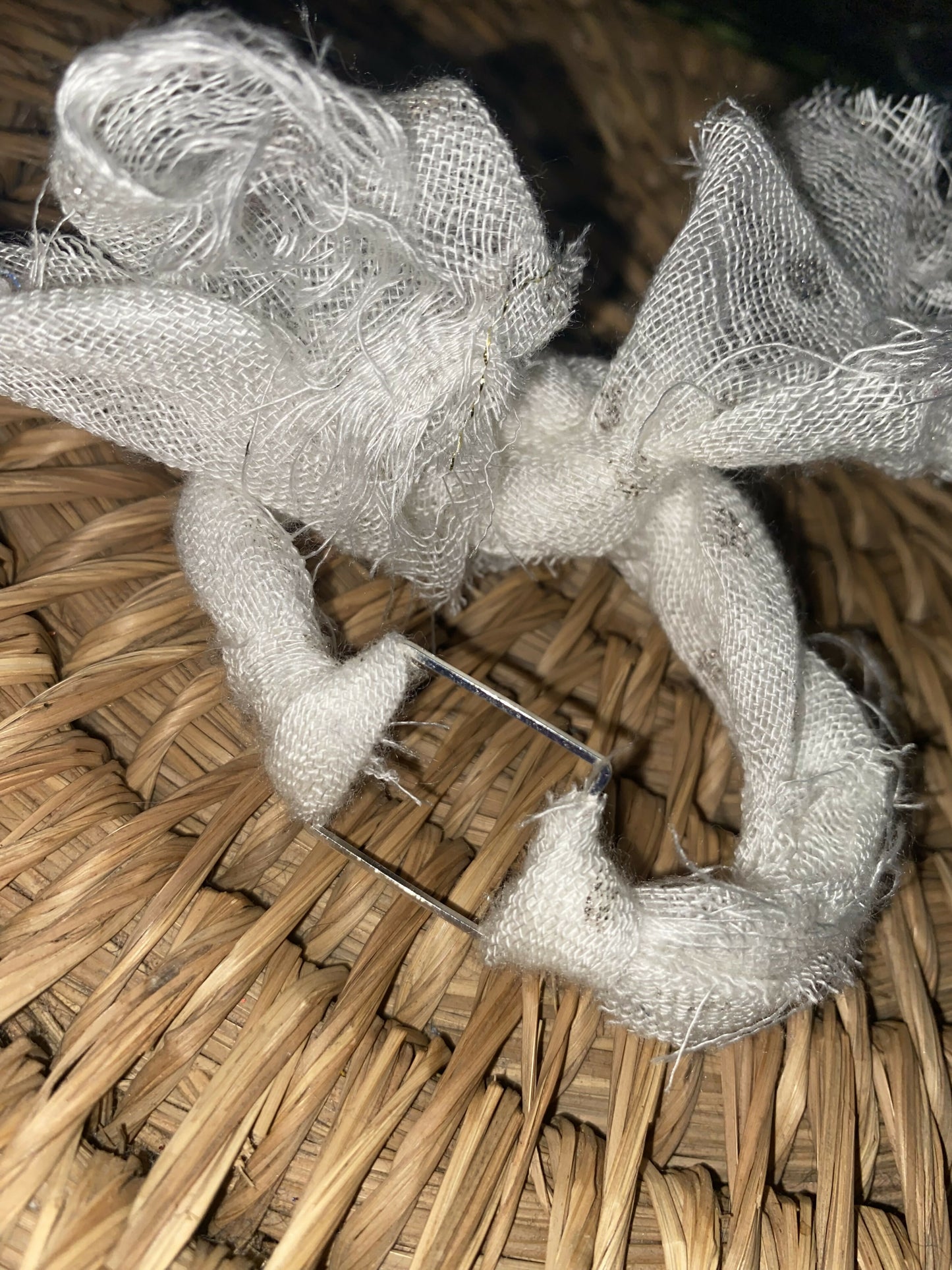 Silver Square off white bracelet wrap