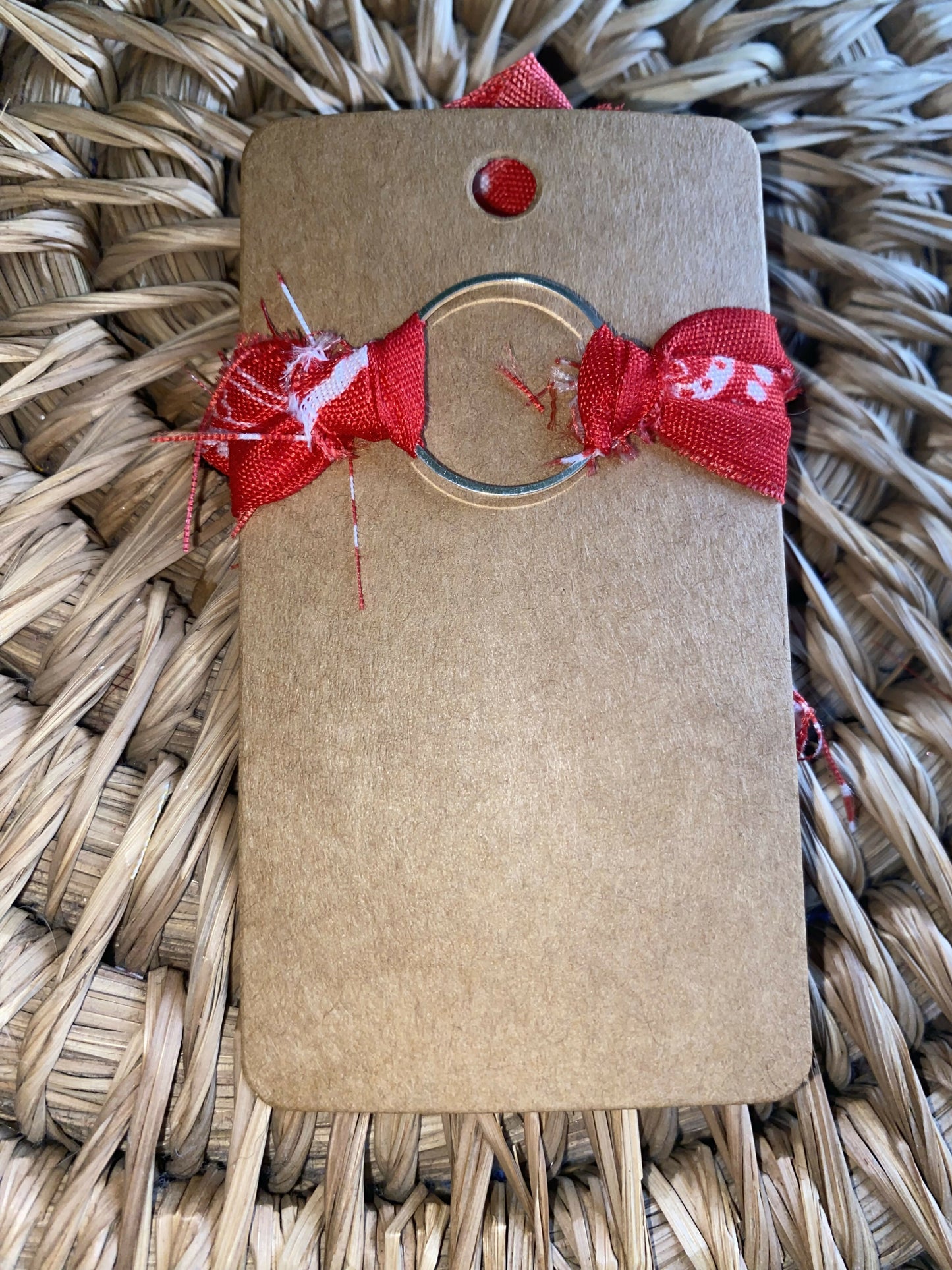 Silver Circle Red Bandana Bracelet