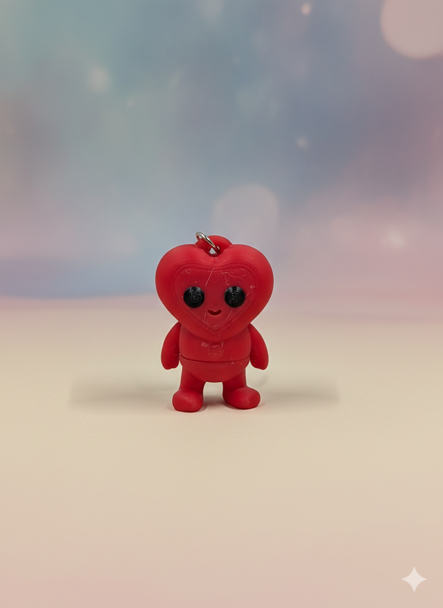 Heart Pal – Flexi 3D Printed Keychain