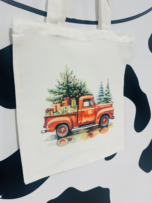 Christmas Truck Tote