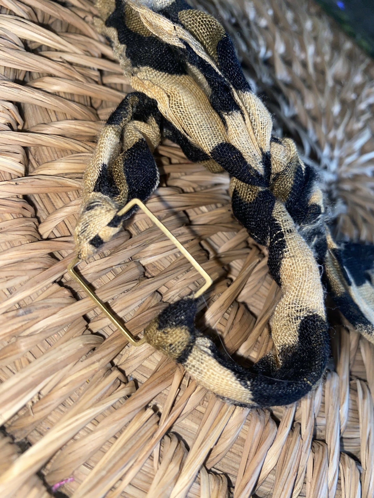 Gold Square Leopard bracelet wrap