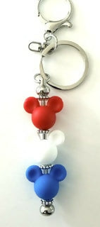 RWB Mouse Ears Keychain