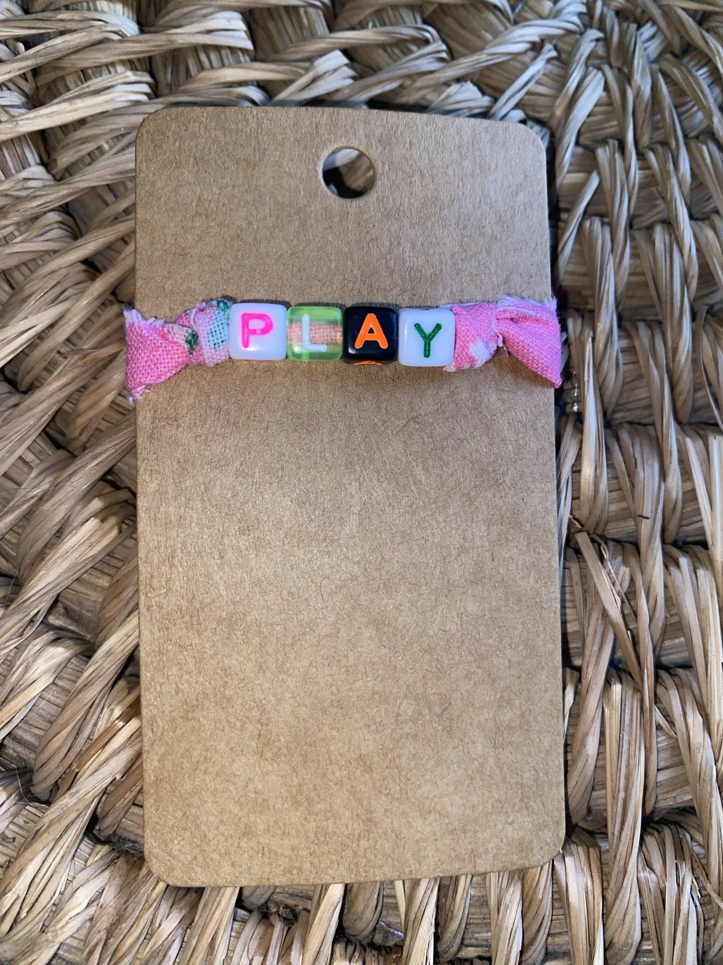 Play Pink snowman bracelet