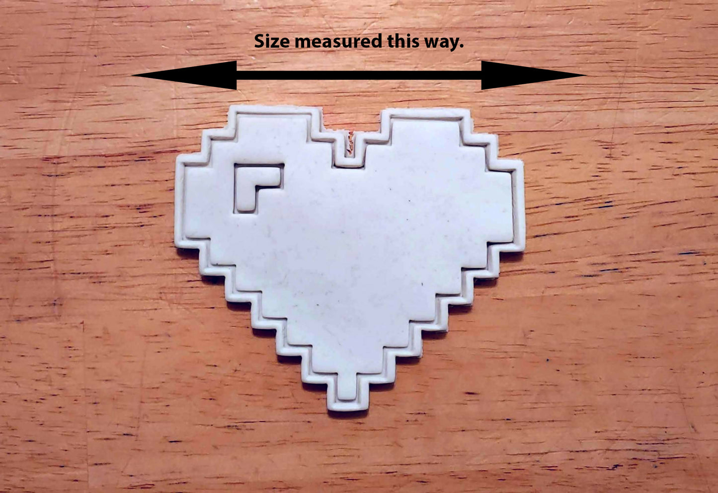 8 Bit Pixel Heart Cookie Cutter Set (2-Piece)