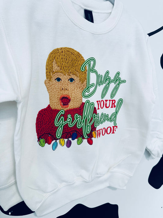 Buzz your girlfriend Kids crewneck