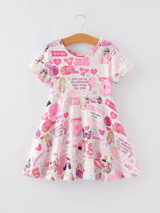 pink ts twirl dress