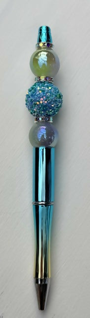 Blue & Yellow Sugared Pen