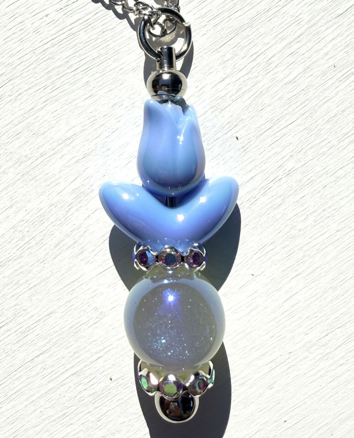 Baby Blue Tulip Tumbler/Bag Charm