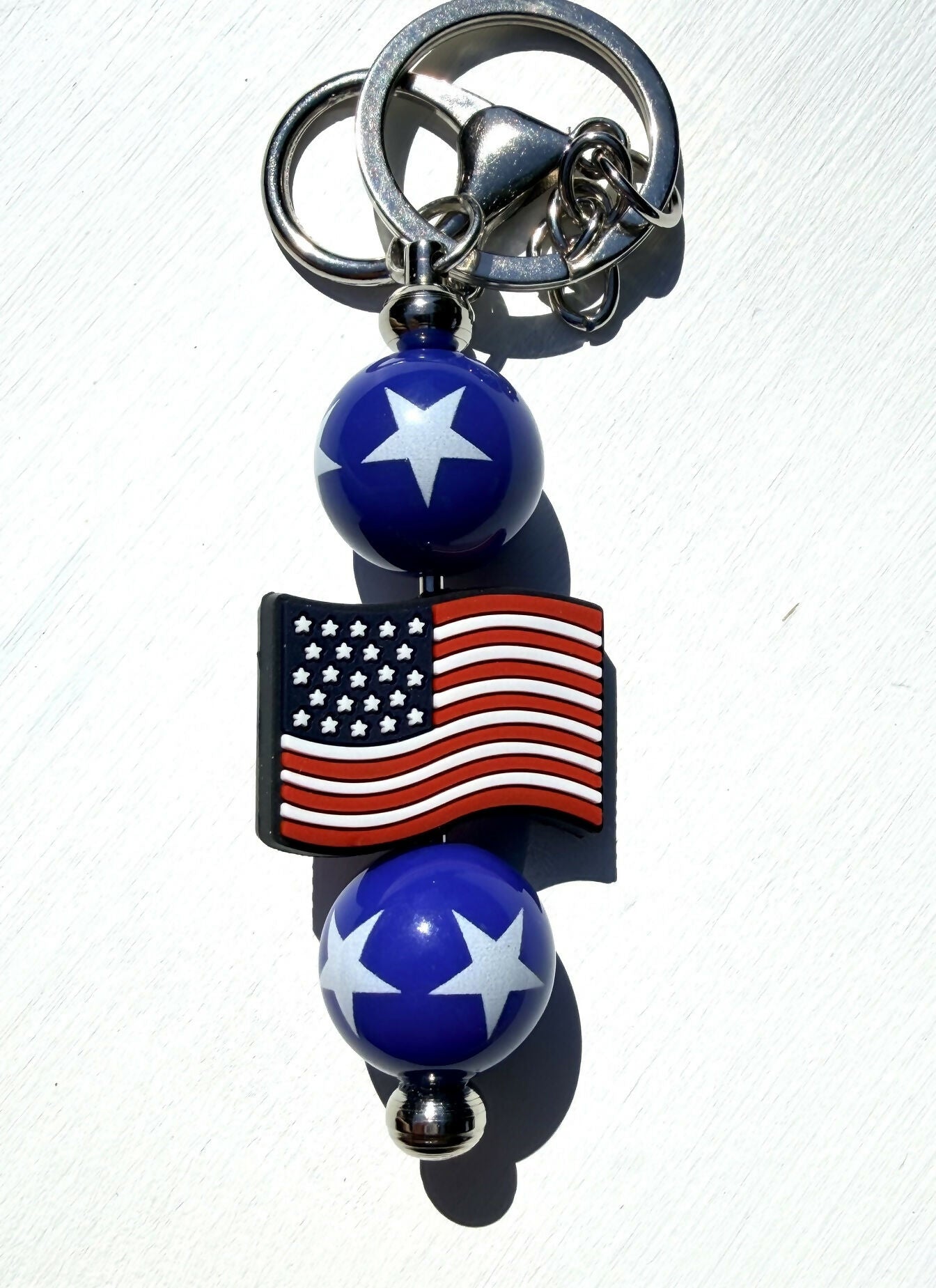 American Flag Keychain