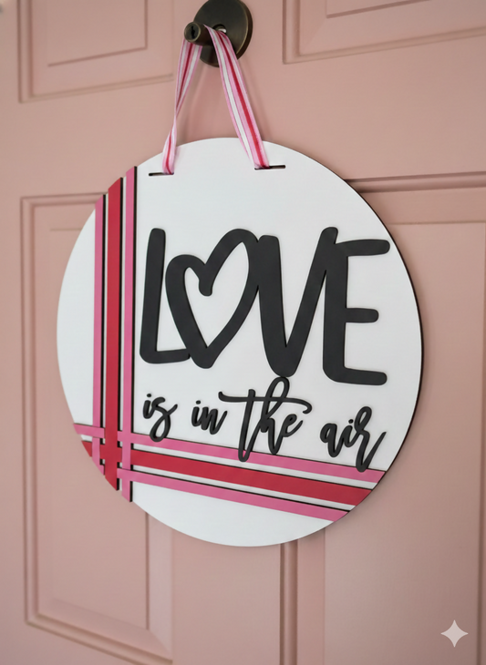Love is in the Air – 3D Layered Door Hanger