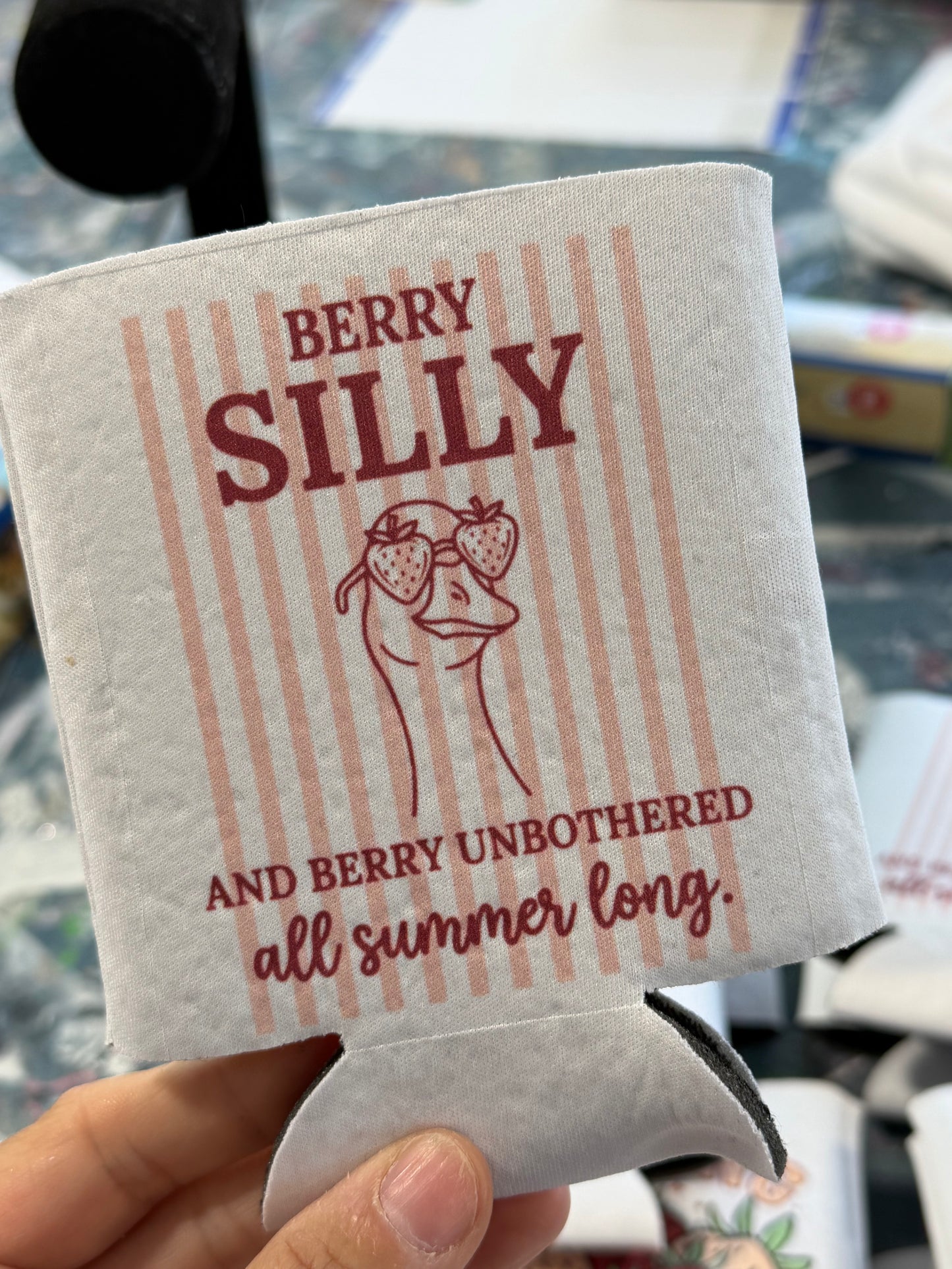 Berry silly koozie