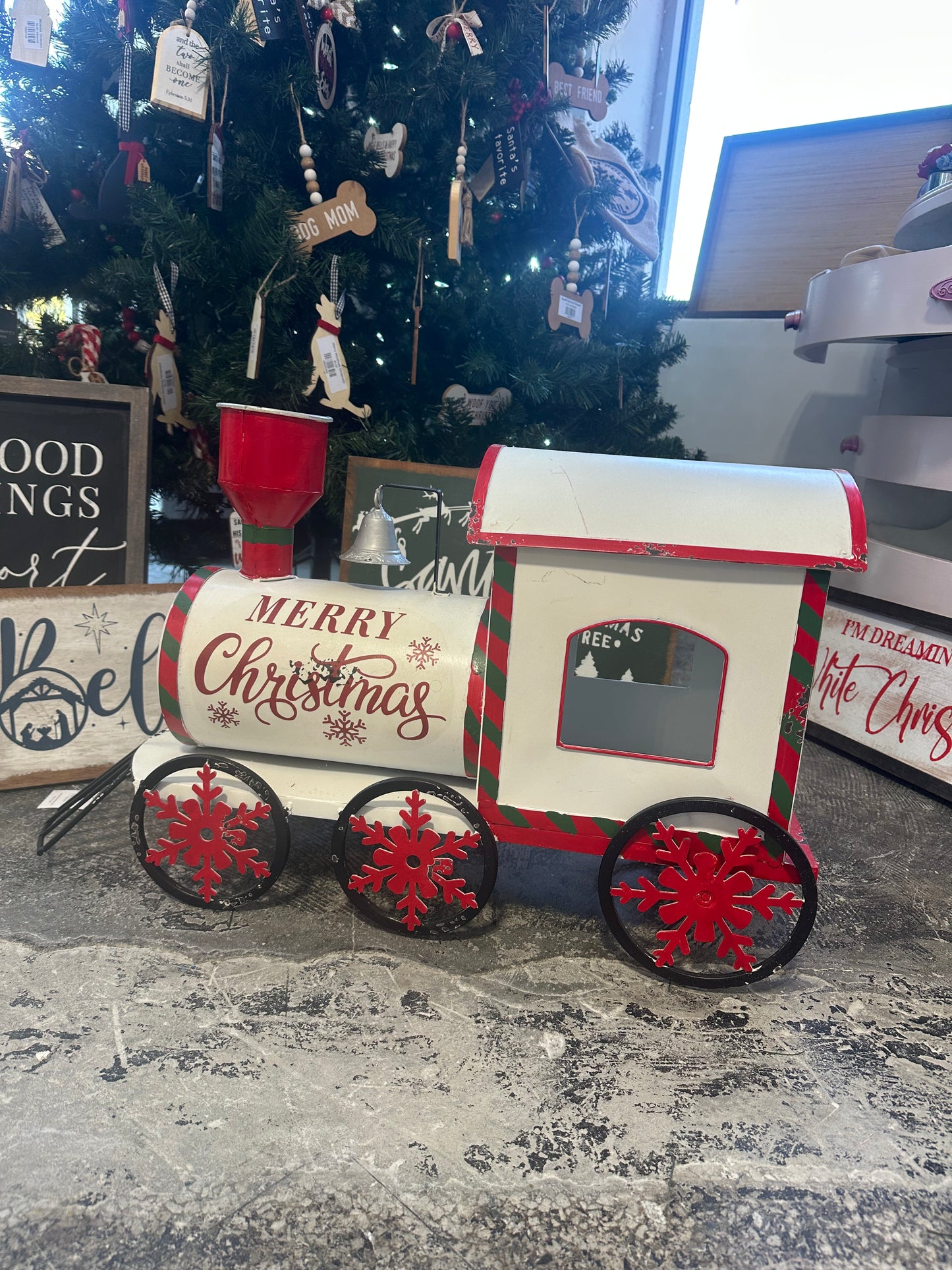 Rustic Metal Christmas Train