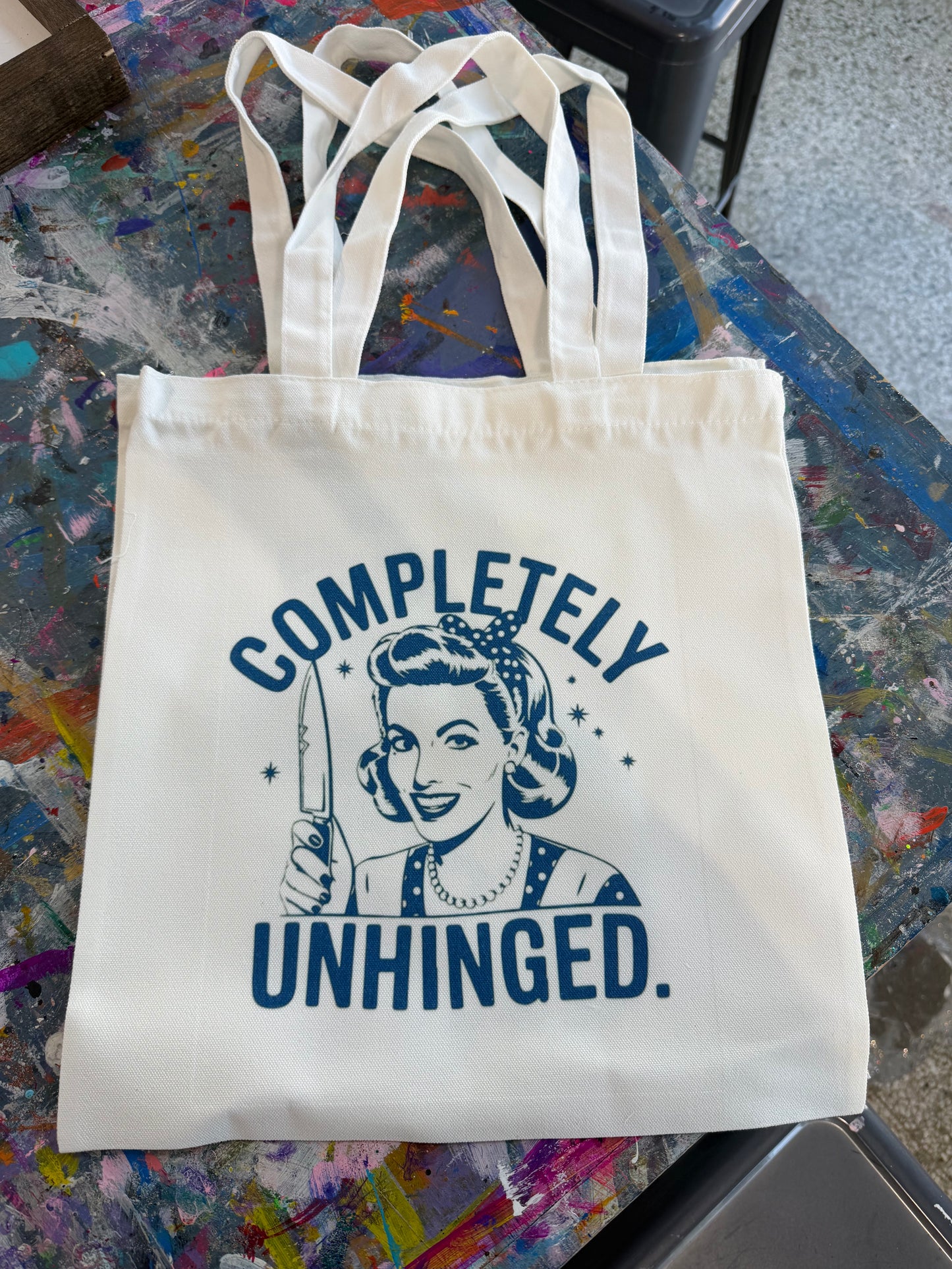 Unhinged tote