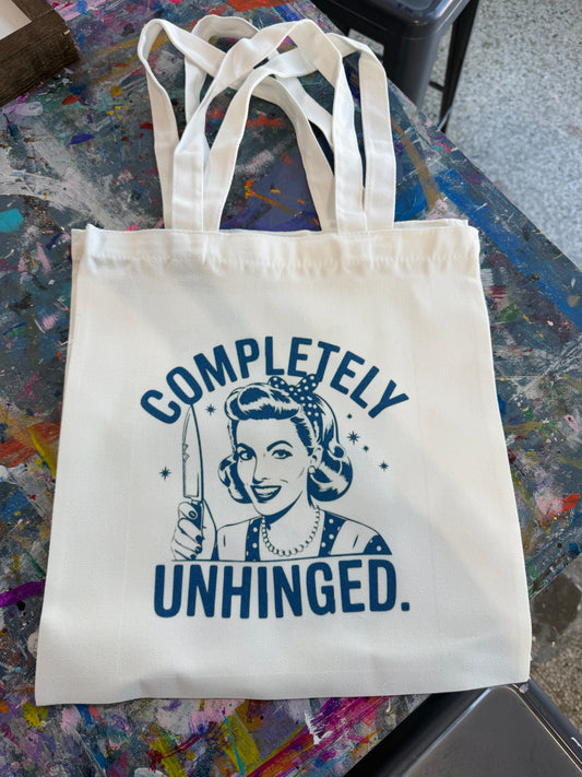 Unhinged tote