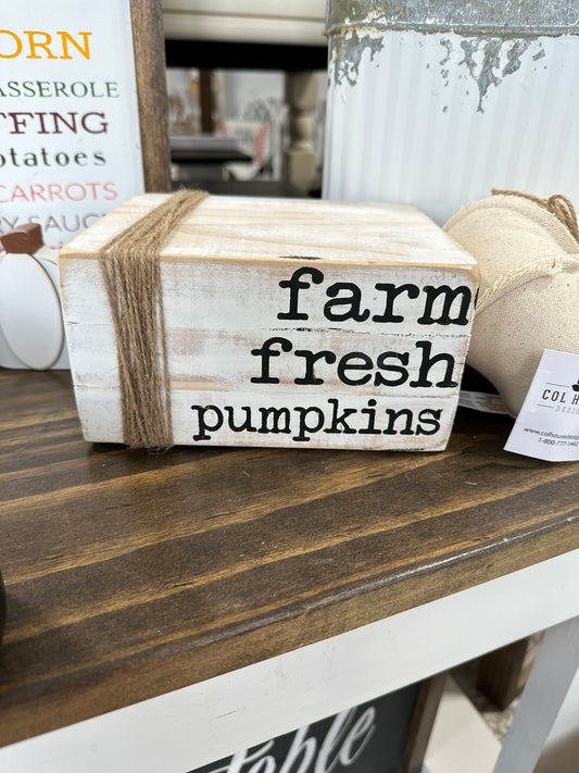 Fall Wooden Book Stack