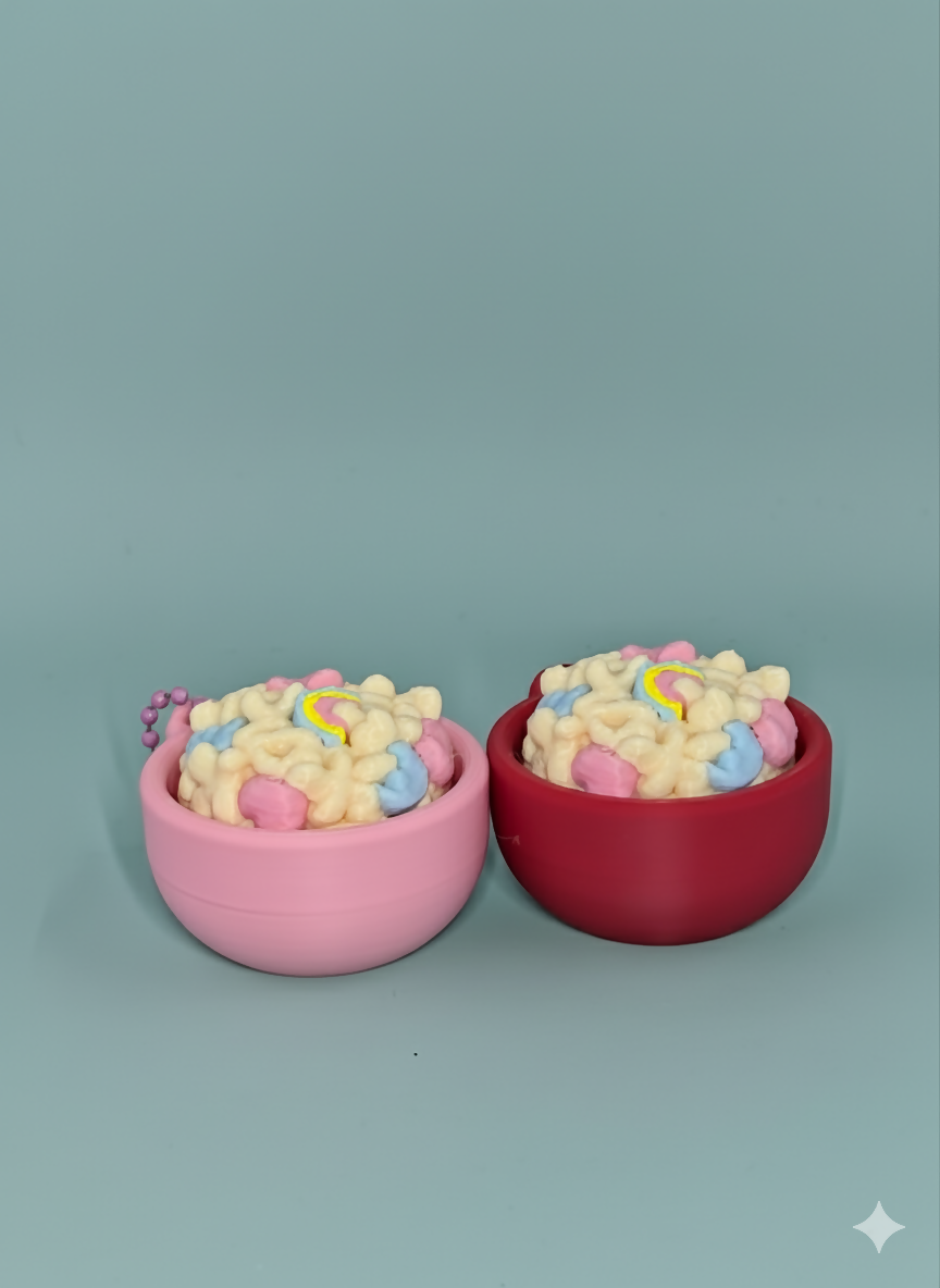 Marshmallow Charms Cereal Bowl Clicker – 3D Printed Fidget Toy