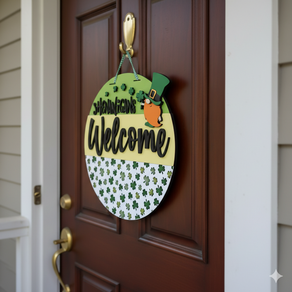 Shenanigans Welcome – 3D Layered Door Hanger