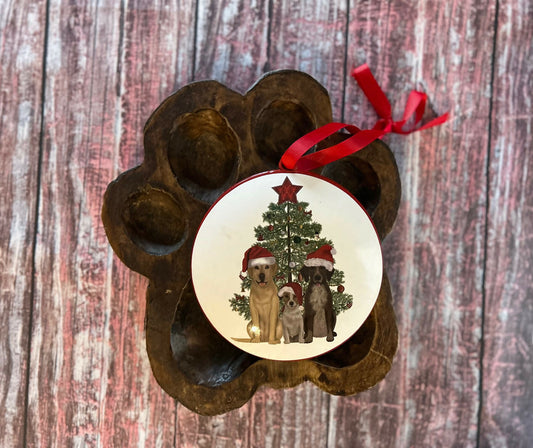 Santa Dogs Ornament