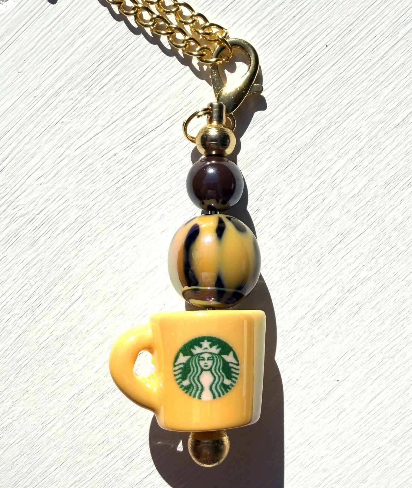 StarBs Yellow Tumbler/Bag Charm