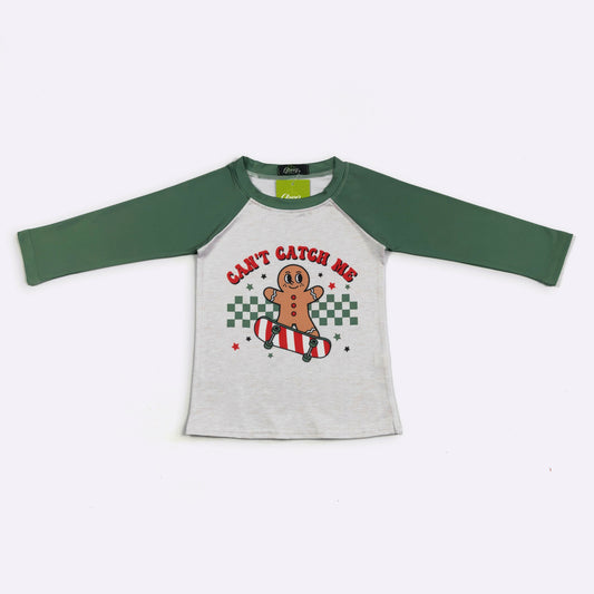 Can't Catch Me Gingerbread Man Boys Top