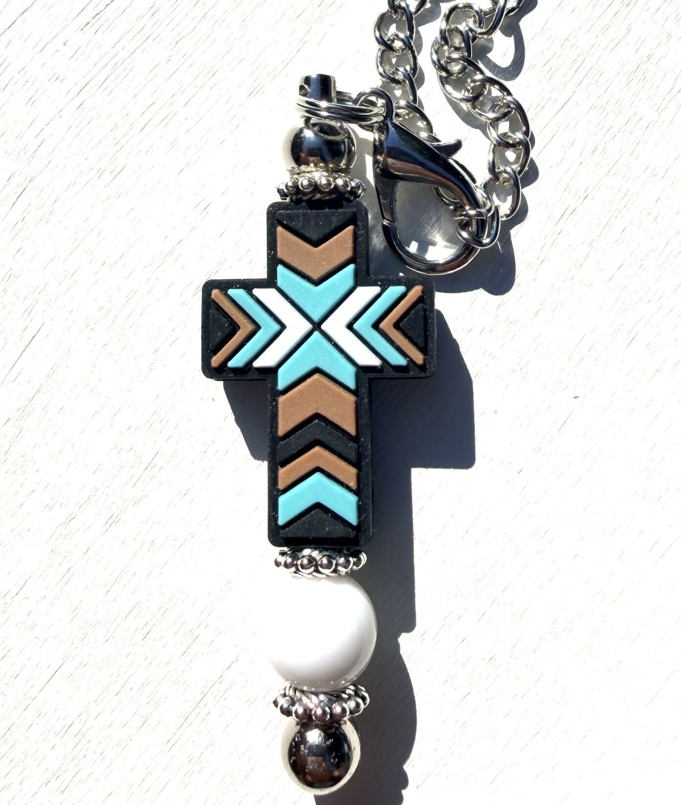 Aztec Cross Tumbler/Bag Charm