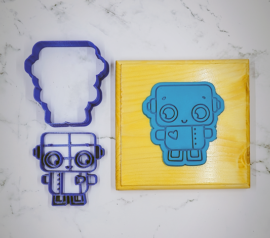 Cute Robot Cookie Cutter Set (2-Piece)